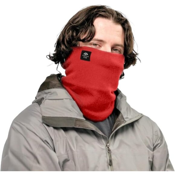 Men's Red Fleece Lined Winter Warm Heavyweight Imported Neck Warmer